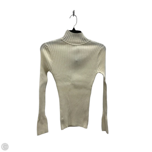Top Long Sleeve Basic By Loft In Cream, Size: S