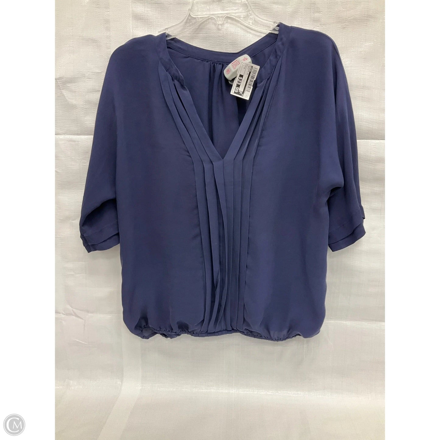 Blouse Short Sleeve By Joie In Navy, Size: S