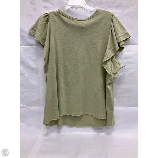 Top Short Sleeve By Dip In Green, Size: 1x