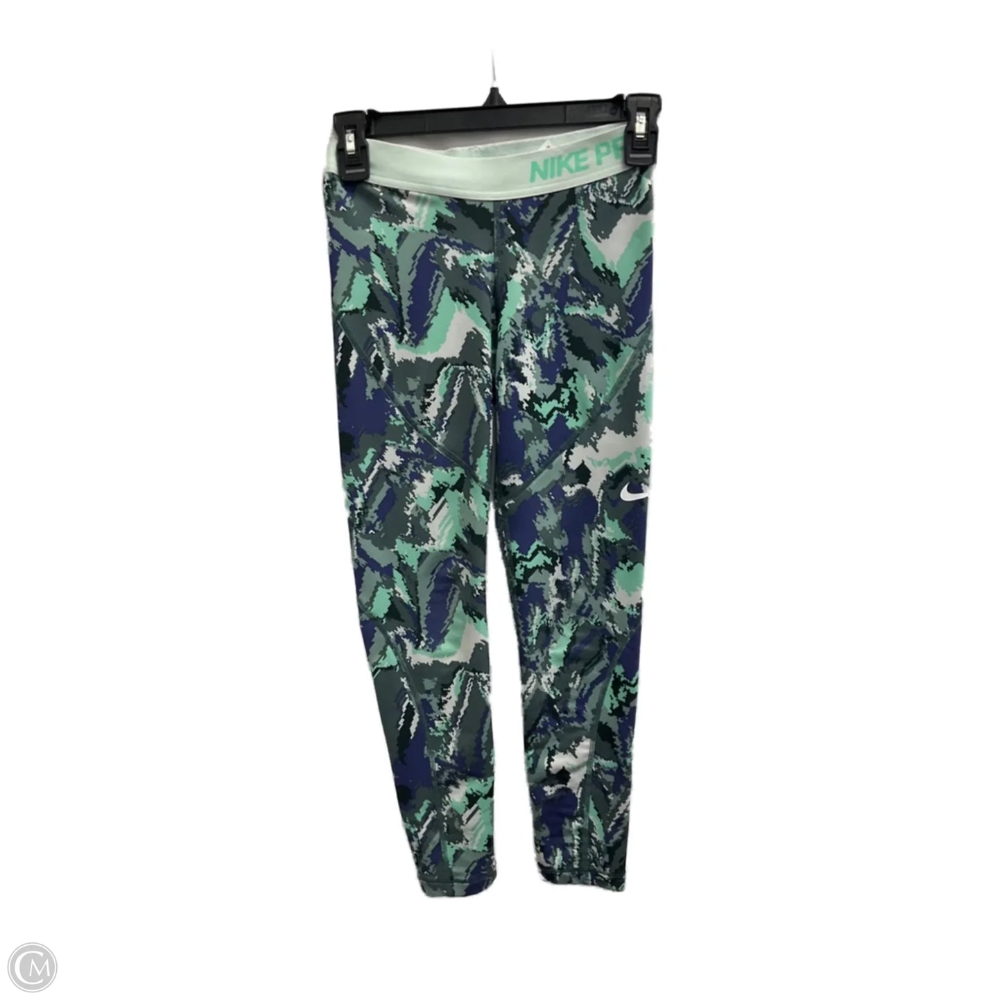 Athletic Leggings By Nike In Multi-colored, Size: M
