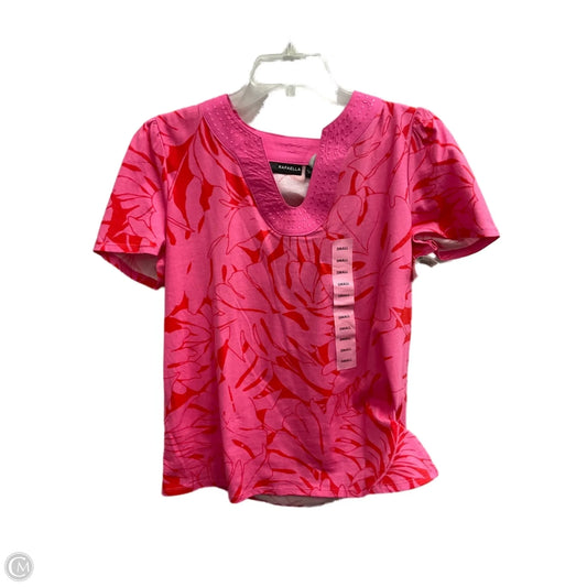 Top Short Sleeve By Rafaella In Pink, Size: S