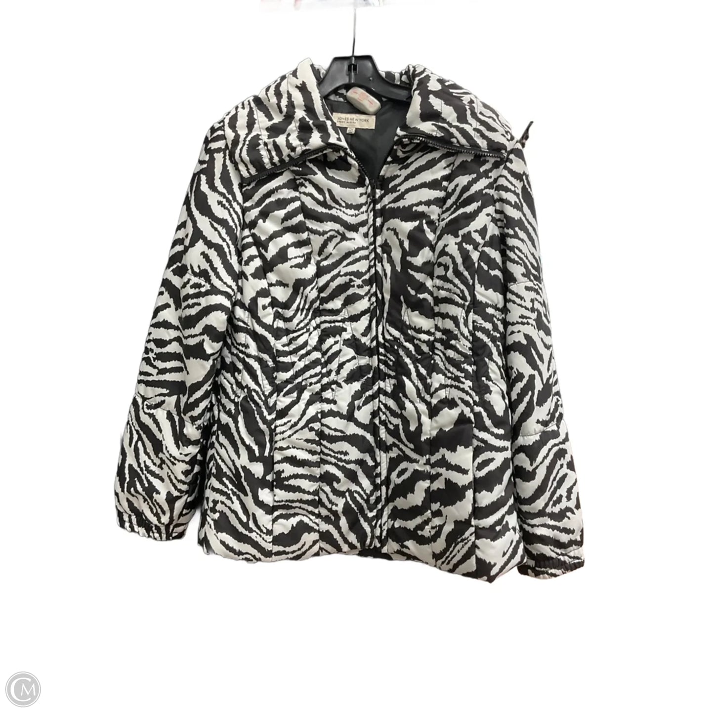 Coat Puffer & Quilted By Jones New York In Black & White, Size: Petite  M