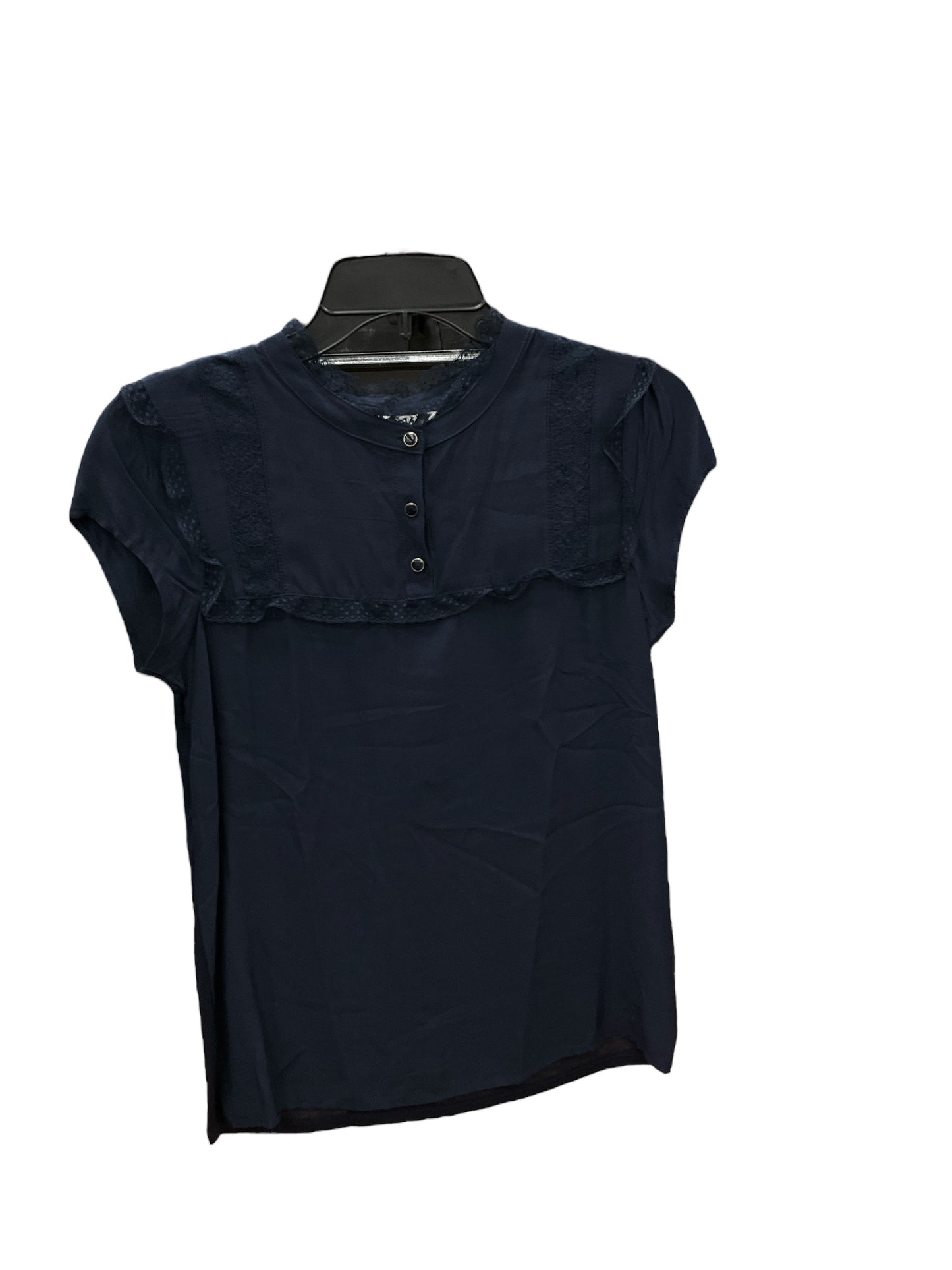 Top Short Sleeve By Clothes Mentor In Navy, Size: S