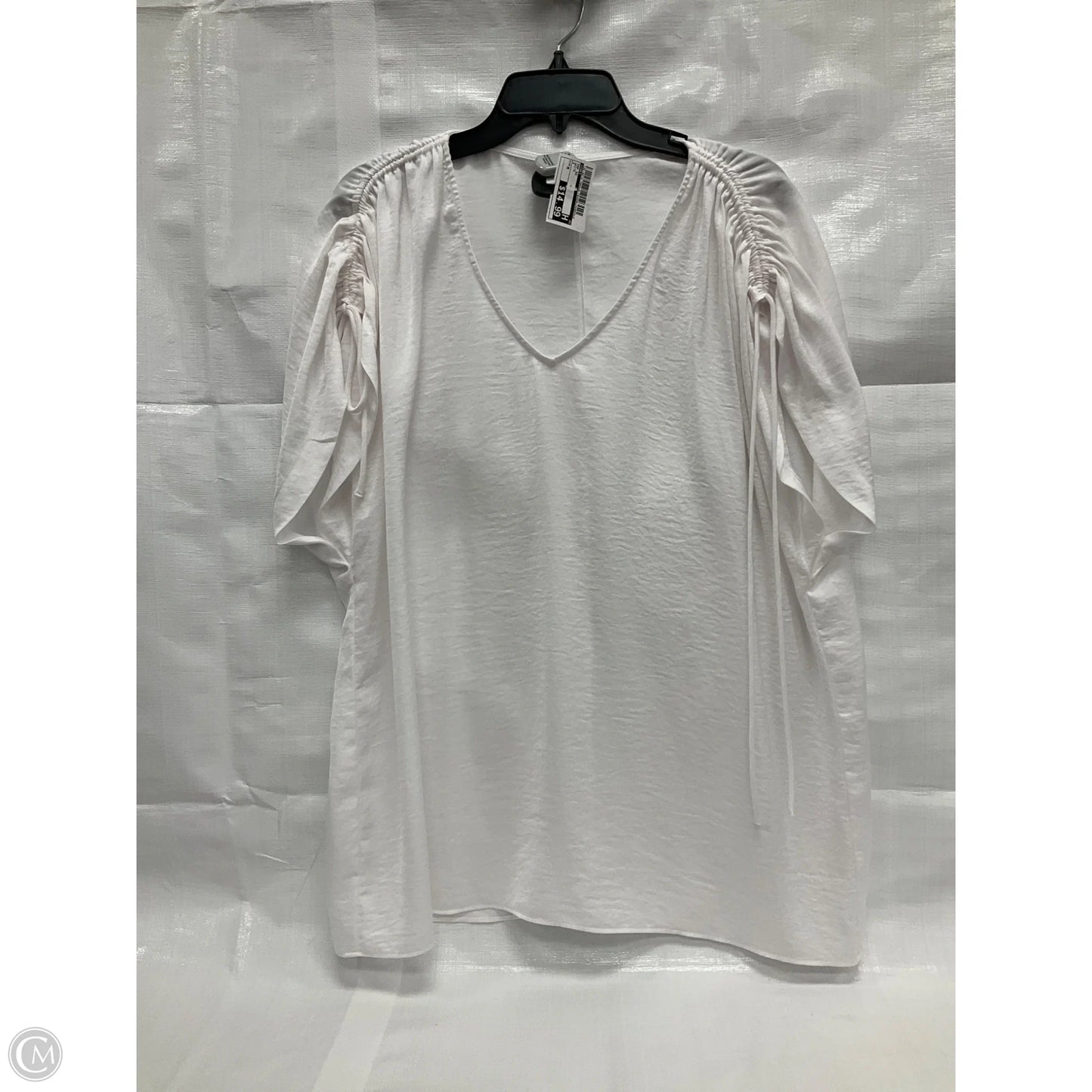Top Short Sleeve By Cabi In White, Size: M