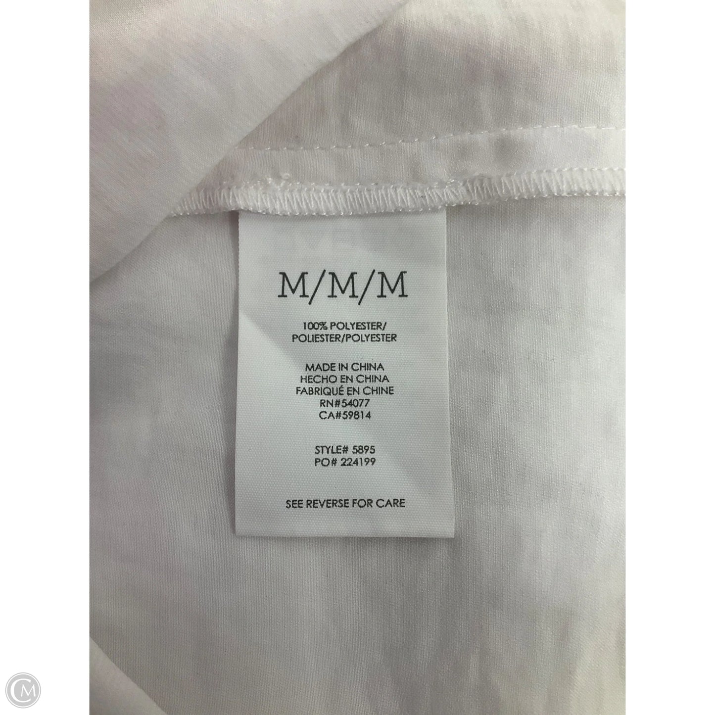 Top Short Sleeve By Cabi In White, Size: M