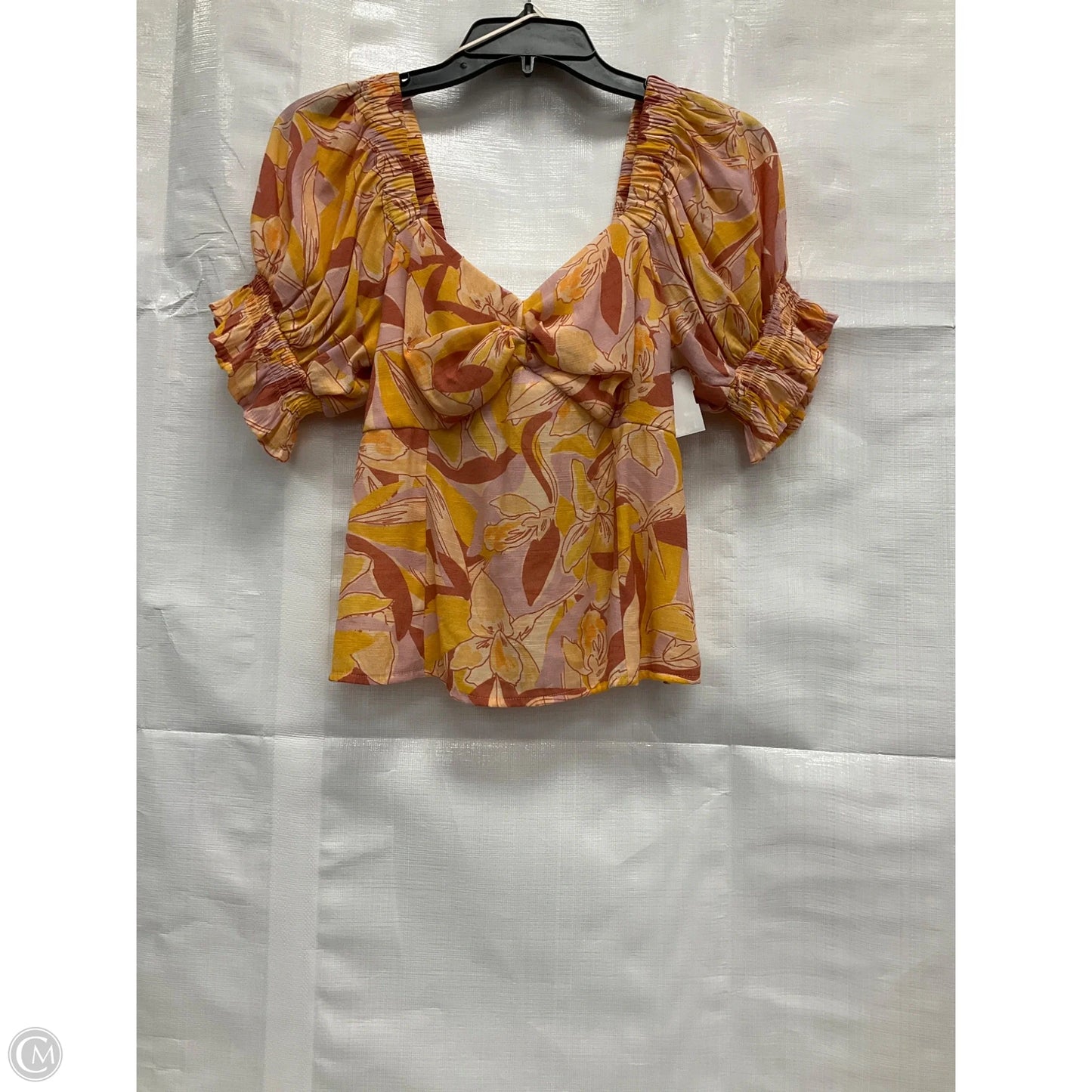 Top Short Sleeve By Nine West Apparel In Orange, Size: M