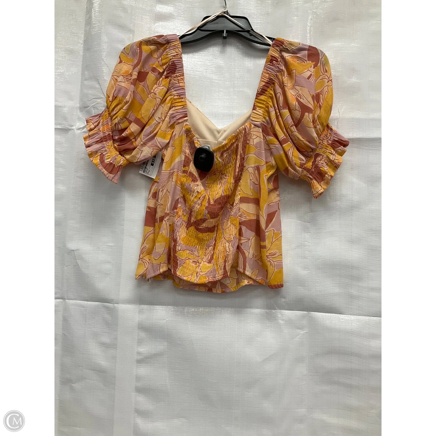 Top Short Sleeve By Nine West Apparel In Orange, Size: M