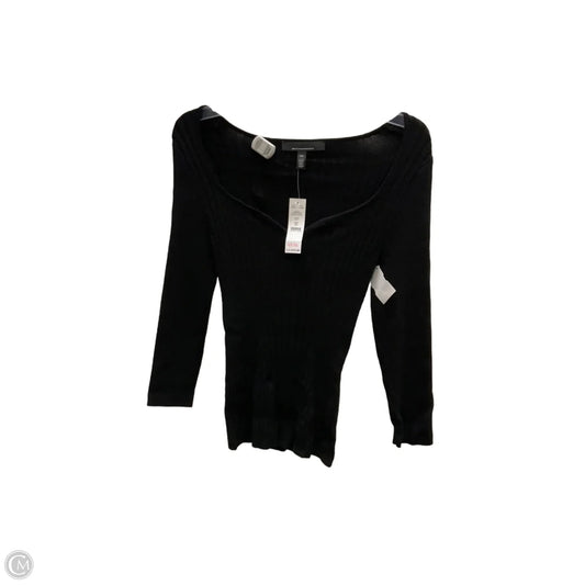Top Long Sleeve By White House Black Market In Black, Size: Xs