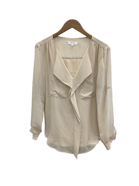Blouse Long Sleeve By Calvin Klein  Size: L