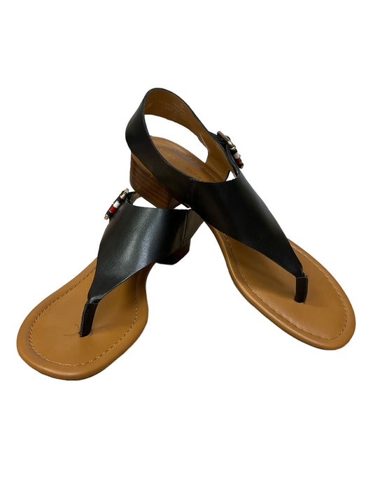 Black Sandals Flats Tommy Hilfiger, Size 7