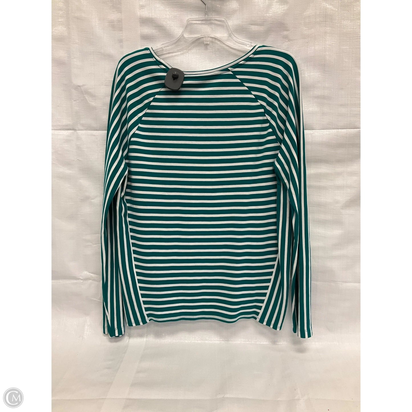 Top Long Sleeve By Chicos In Striped Pattern, Size: L
