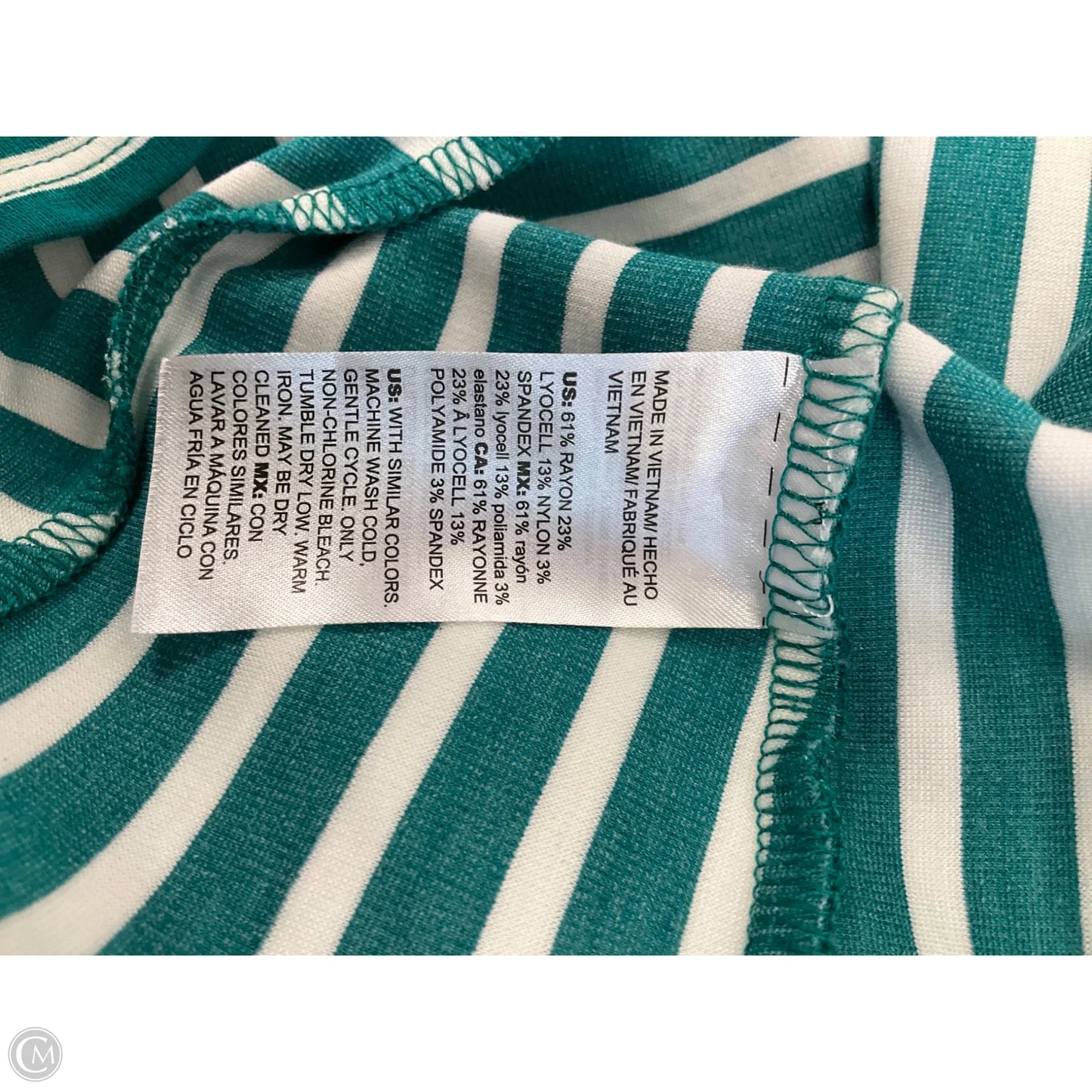 Top Long Sleeve By Chicos In Striped Pattern, Size: L