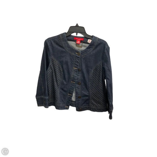 Jacket Denim By Anne Klein In Blue, Size: M