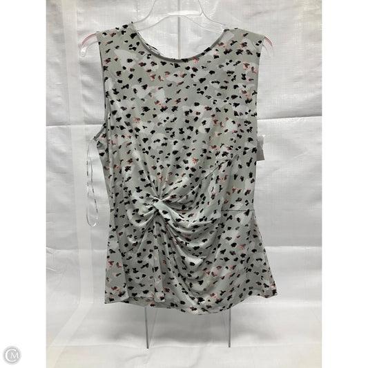 Top Sleeveless By Dkny In Green, Size: L