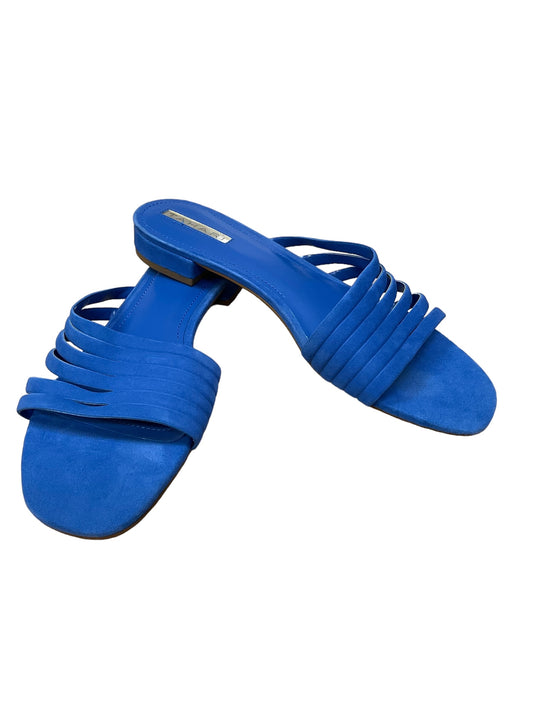 Blue Sandals Flats Tahari By Arthur Levine, Size 9