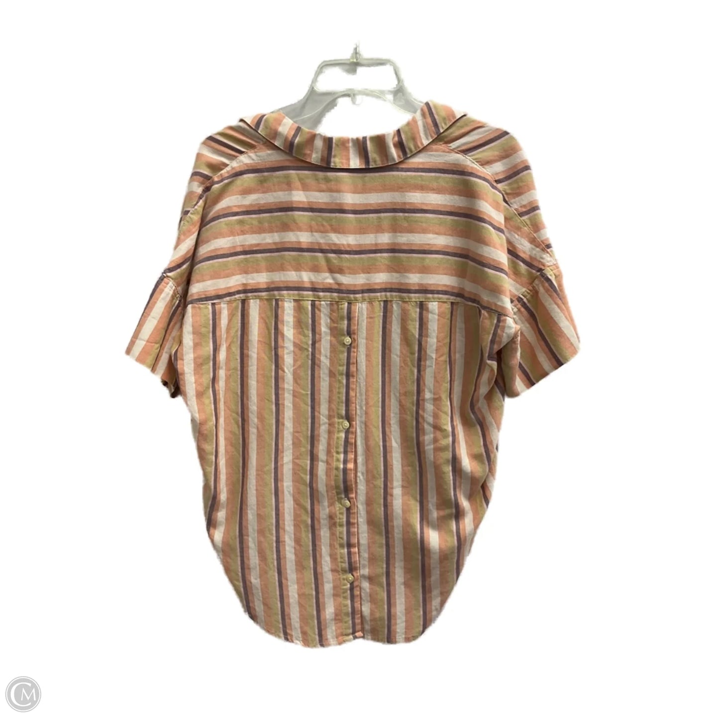Top Short Sleeve By Madewell In Striped Pattern, Size: Xs