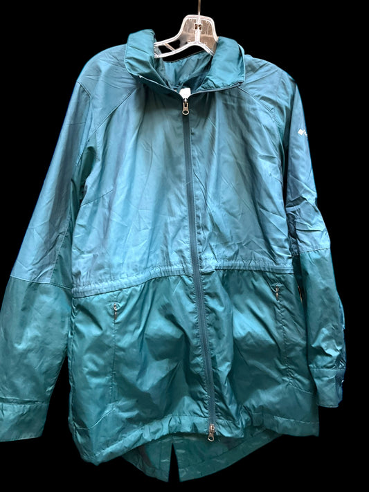 Coat Raincoat By Columbia In Green, Size: L