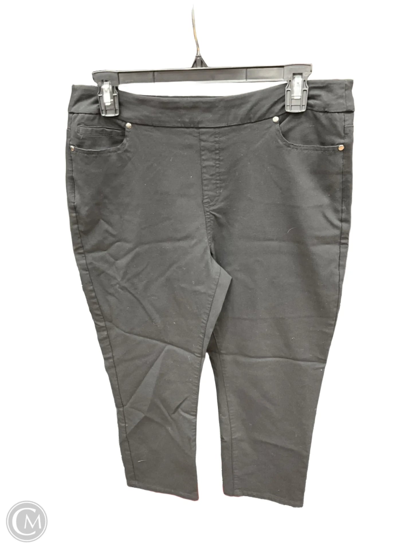 Capris By Mario Serrani In Black, Size: L