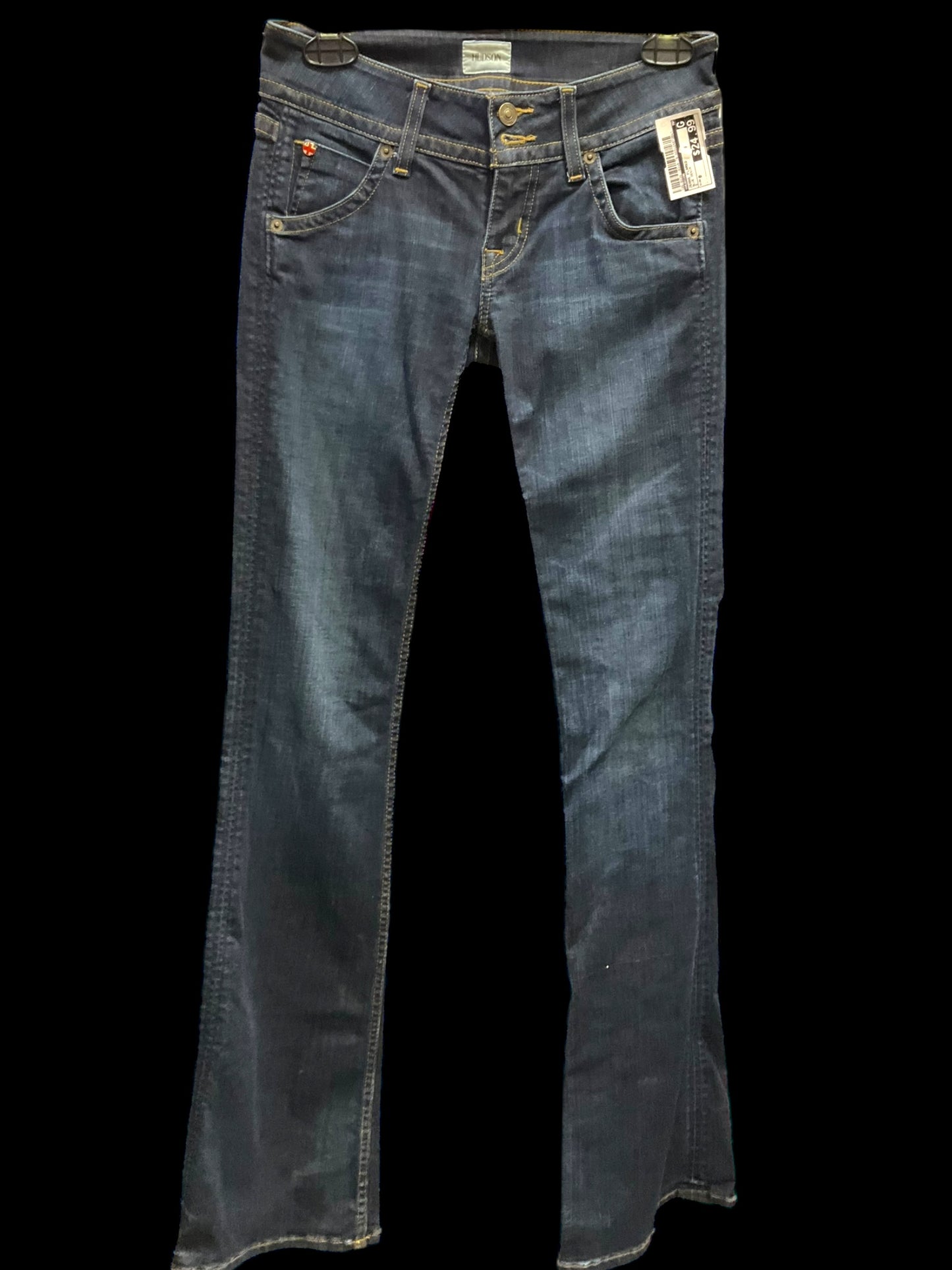 Jeans Flared By Hudson In Blue Denim, Size: 0