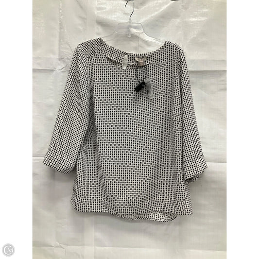 Top 3/4 Sleeve By Roz And Ali In White, Size: 1x