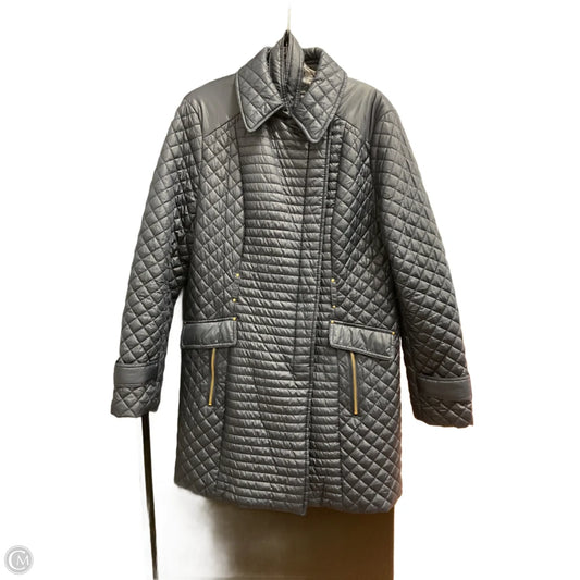 Coat Puffer & Quilted By Via Spiga In Blue, Size: L