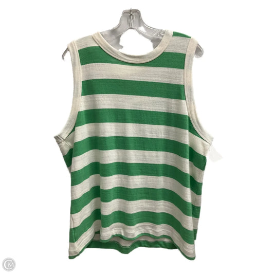 Top Sleeveless By Loft In Striped Pattern, Size: Xl