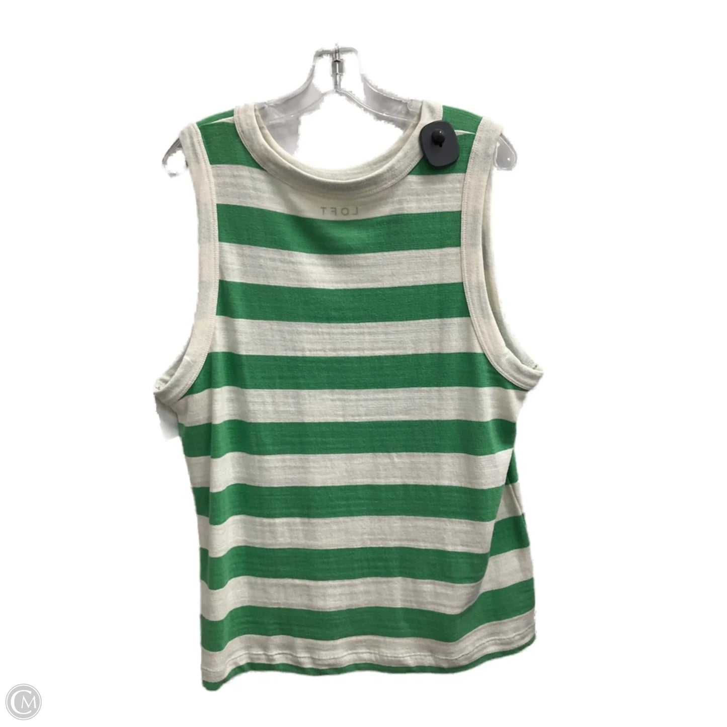 Top Sleeveless By Loft In Striped Pattern, Size: Xl