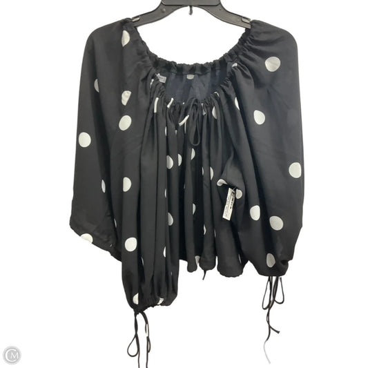 Top Long Sleeve By Cmb In Polkadot Pattern, Size: 10