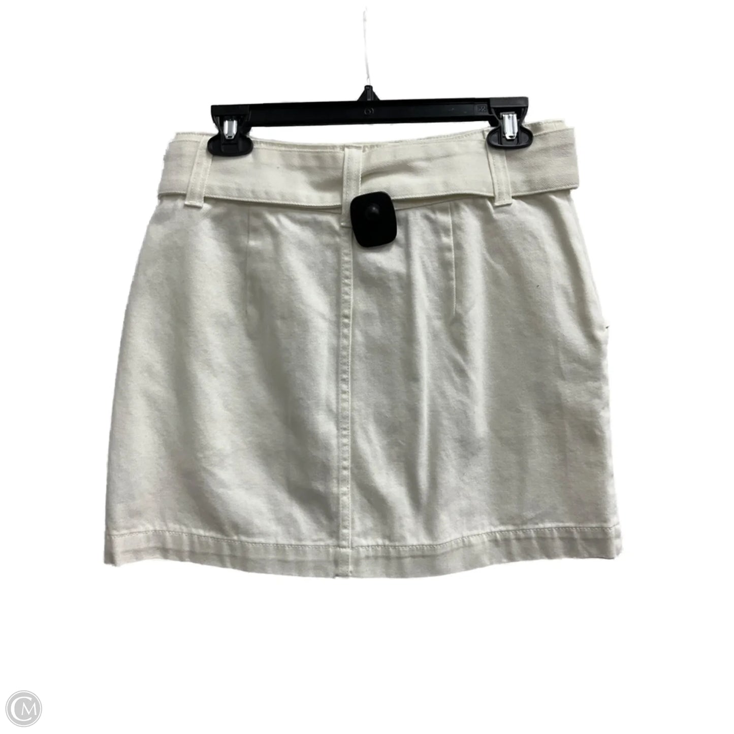Skirt Mini & Short By Clothes Mentor In White Denim, Size: 8