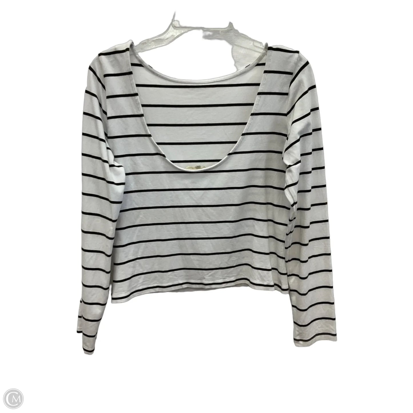 Top Long Sleeve By Madewell In Striped Pattern, Size: Xl