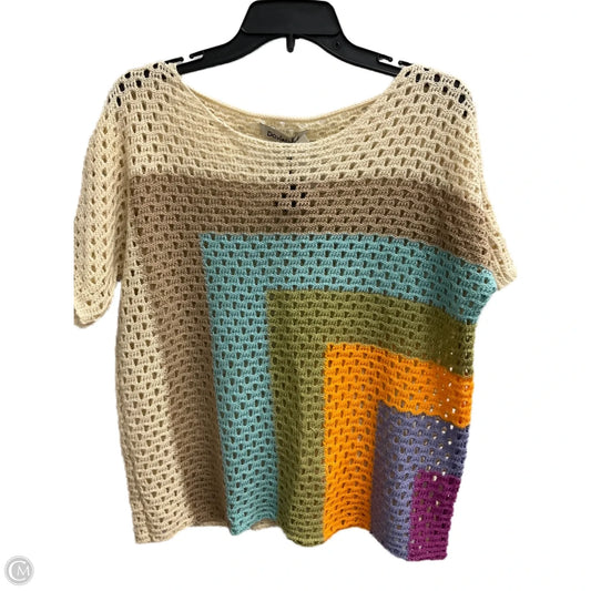 Top Short Sleeve By Clothes Mentor In Tan, Size: S