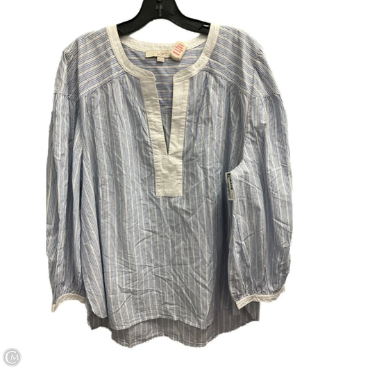 Top Long Sleeve By Loft In Striped Pattern, Size: Xxl