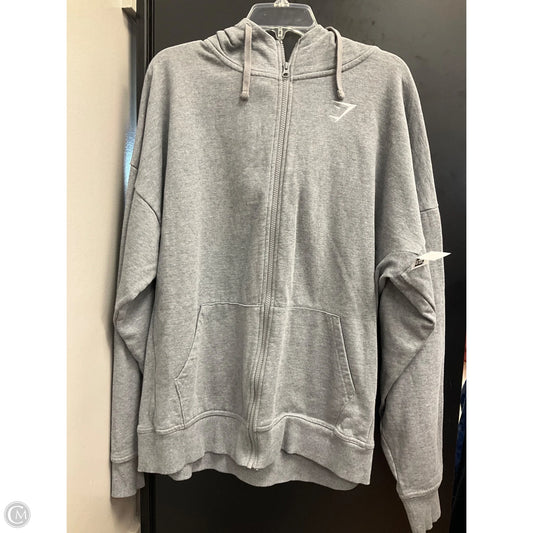 Athletic Jacket By Gym Shark In Grey, Size: M