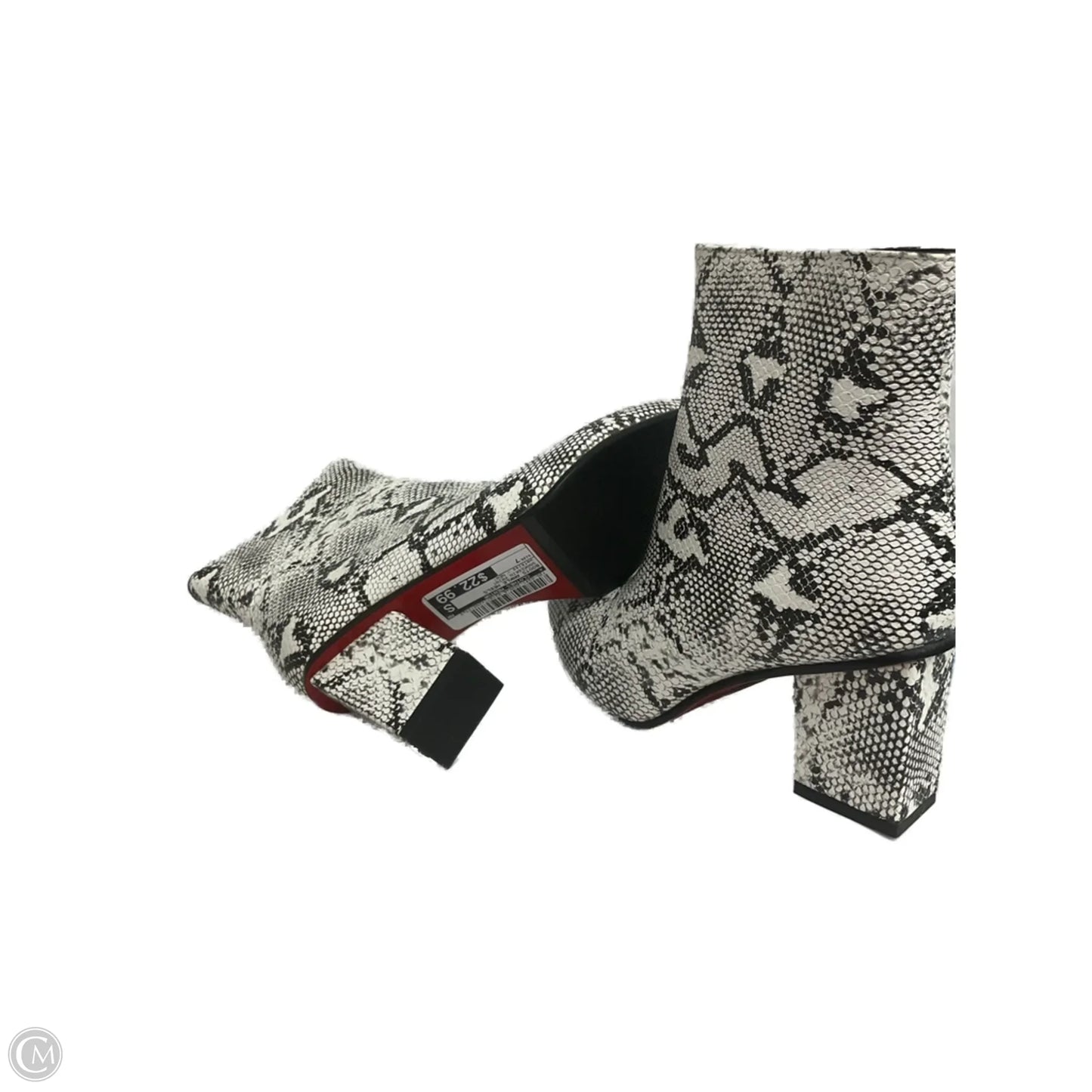Boots Ankle Heels By Clothes Mentor In Snakeskin Print, Size: 7