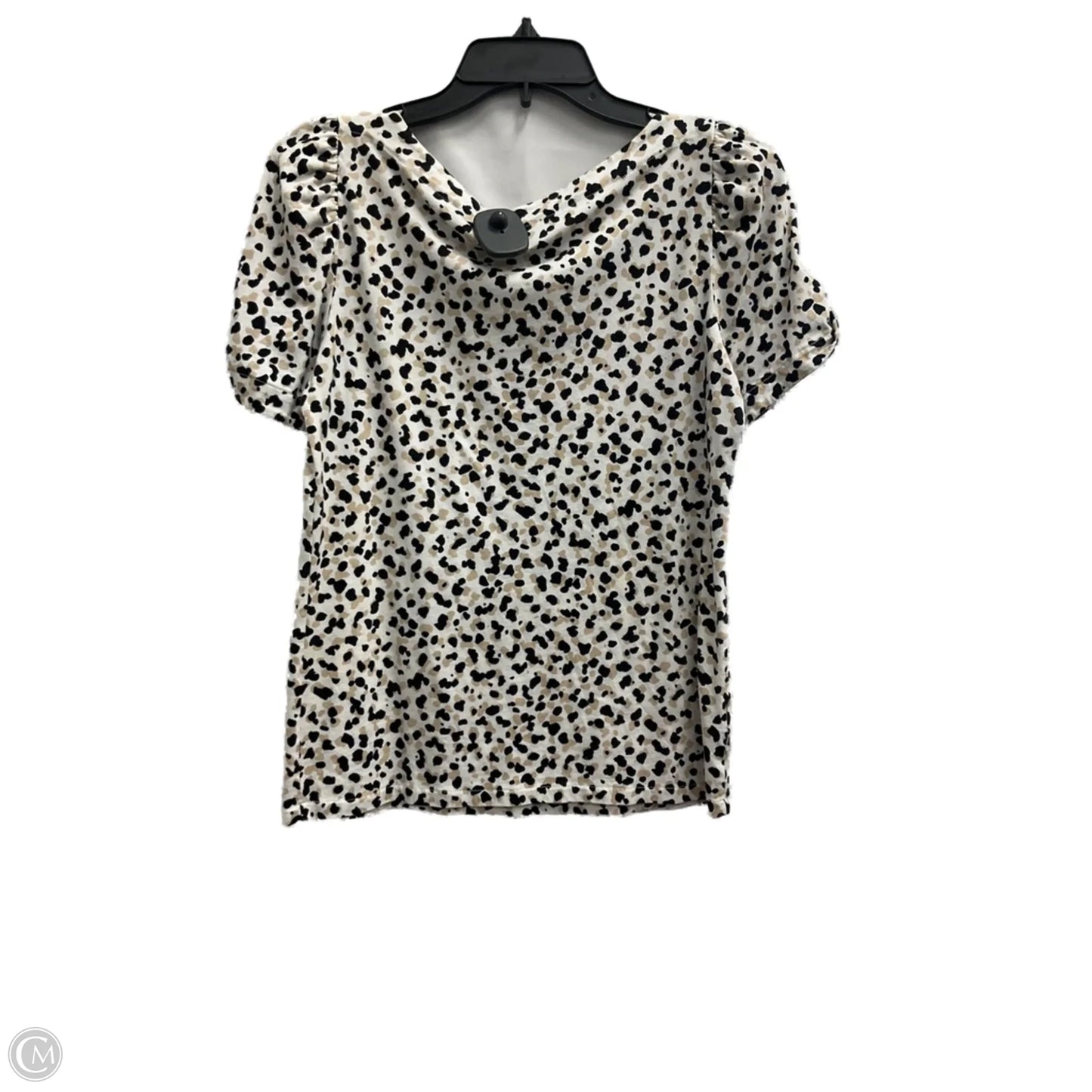 Top Short Sleeve By Ann Taylor In Animal Print, Size: S
