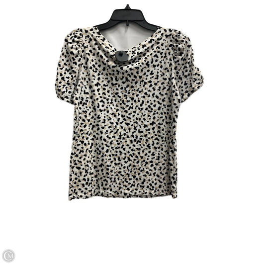 Top Short Sleeve By Ann Taylor In Animal Print, Size: S