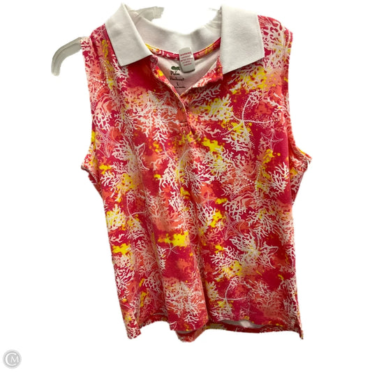 Top Sleeveless By Clothes Mentor In Pink & Yellow, Size: L