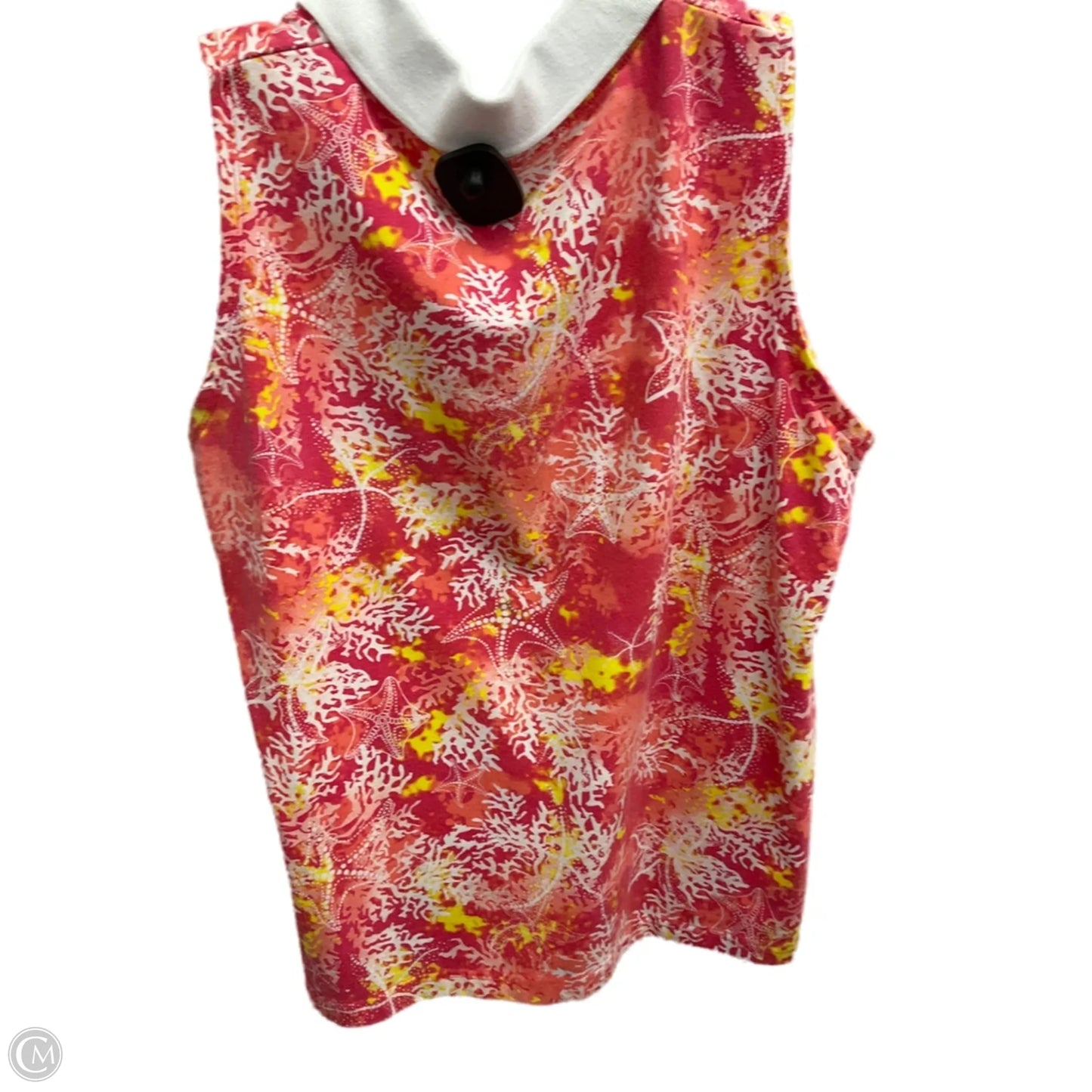 Top Sleeveless By Clothes Mentor In Pink & Yellow, Size: L
