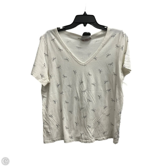 Top Short Sleeve By Old Navy In White, Size: L