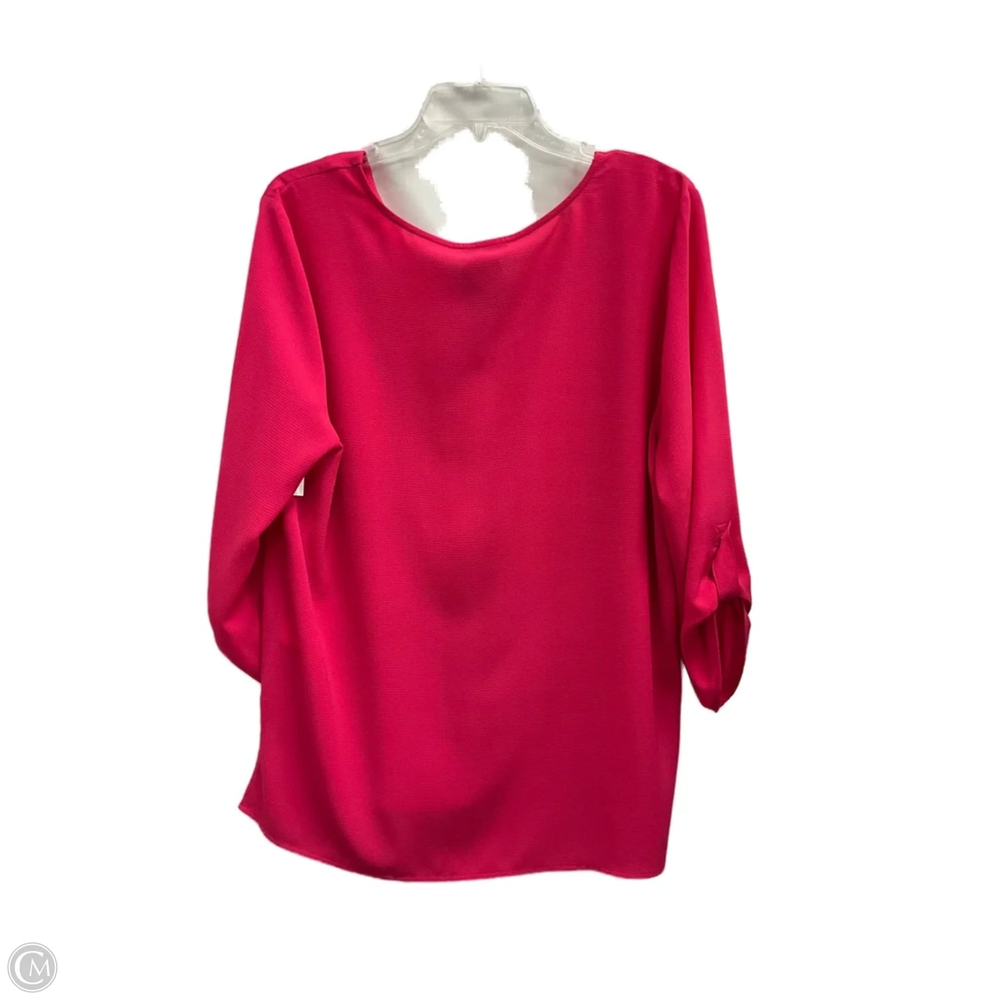 Top 3/4 Sleeve By Chaus In Pink, Size: L