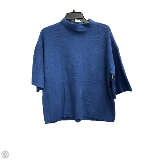 Top Short Sleeve By Ann Taylor In Blue, Size: M