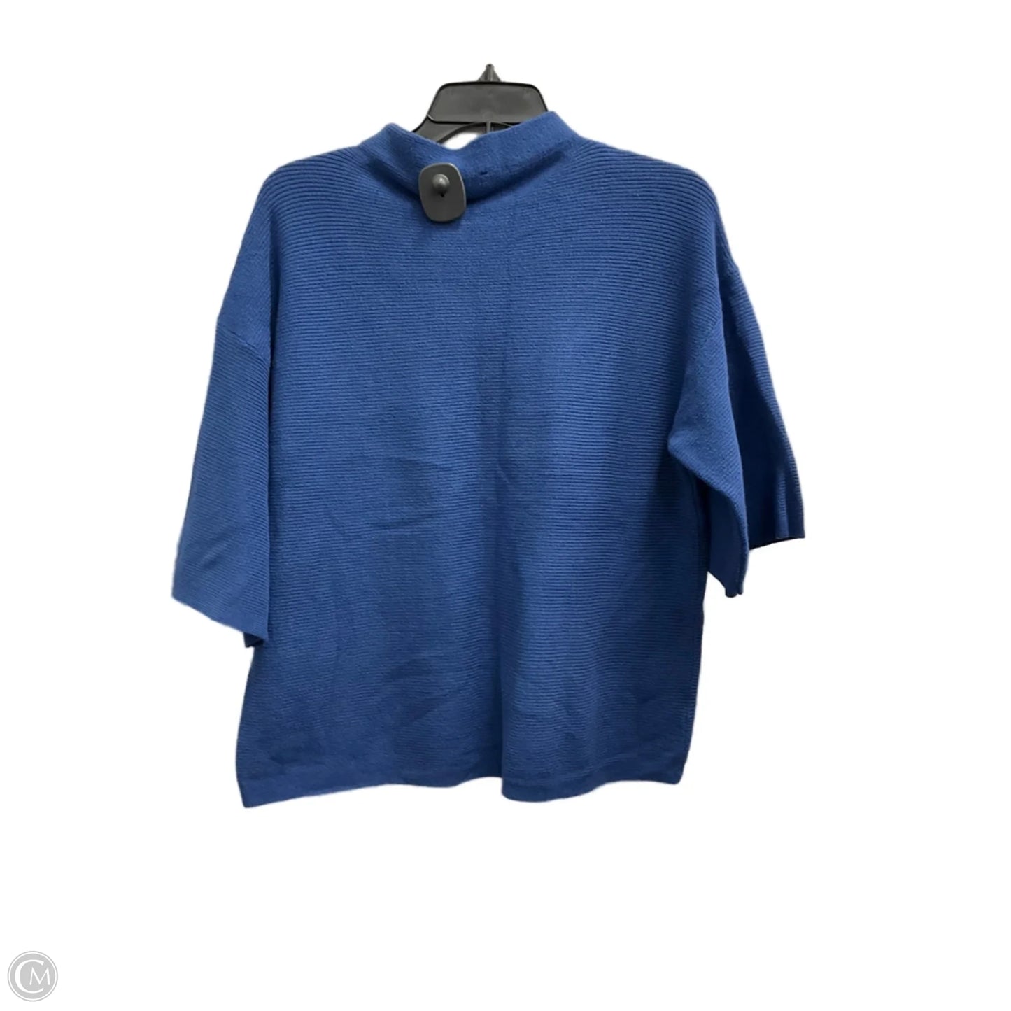 Top Short Sleeve By Ann Taylor In Blue, Size: M