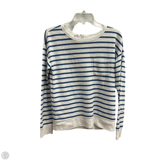 Top Long Sleeve By Gap In Blue & White, Size: M