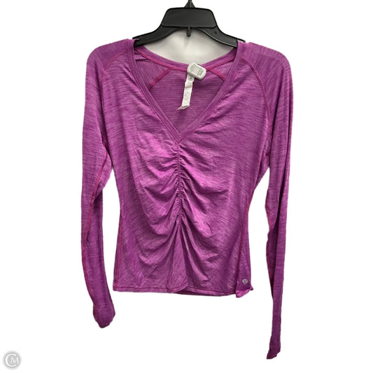 Athletic Top Long Sleeve Crewneck By Lululemon In Pink, Size: 10