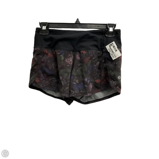 Athletic Shorts By Lululemon In Floral Print, Size: 2