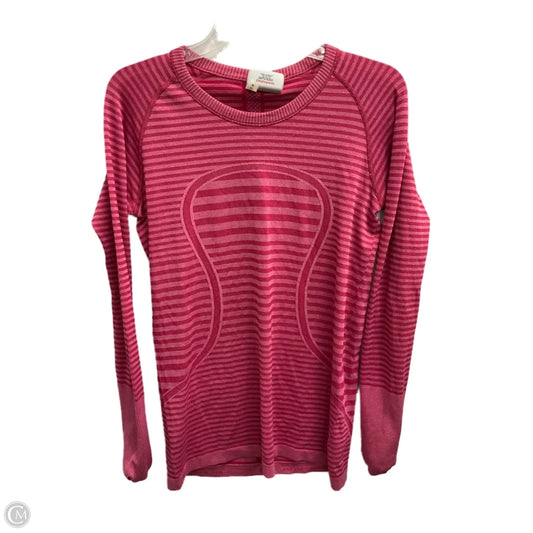 Athletic Top Long Sleeve Crewneck By Lululemon In Pink, Size: 10