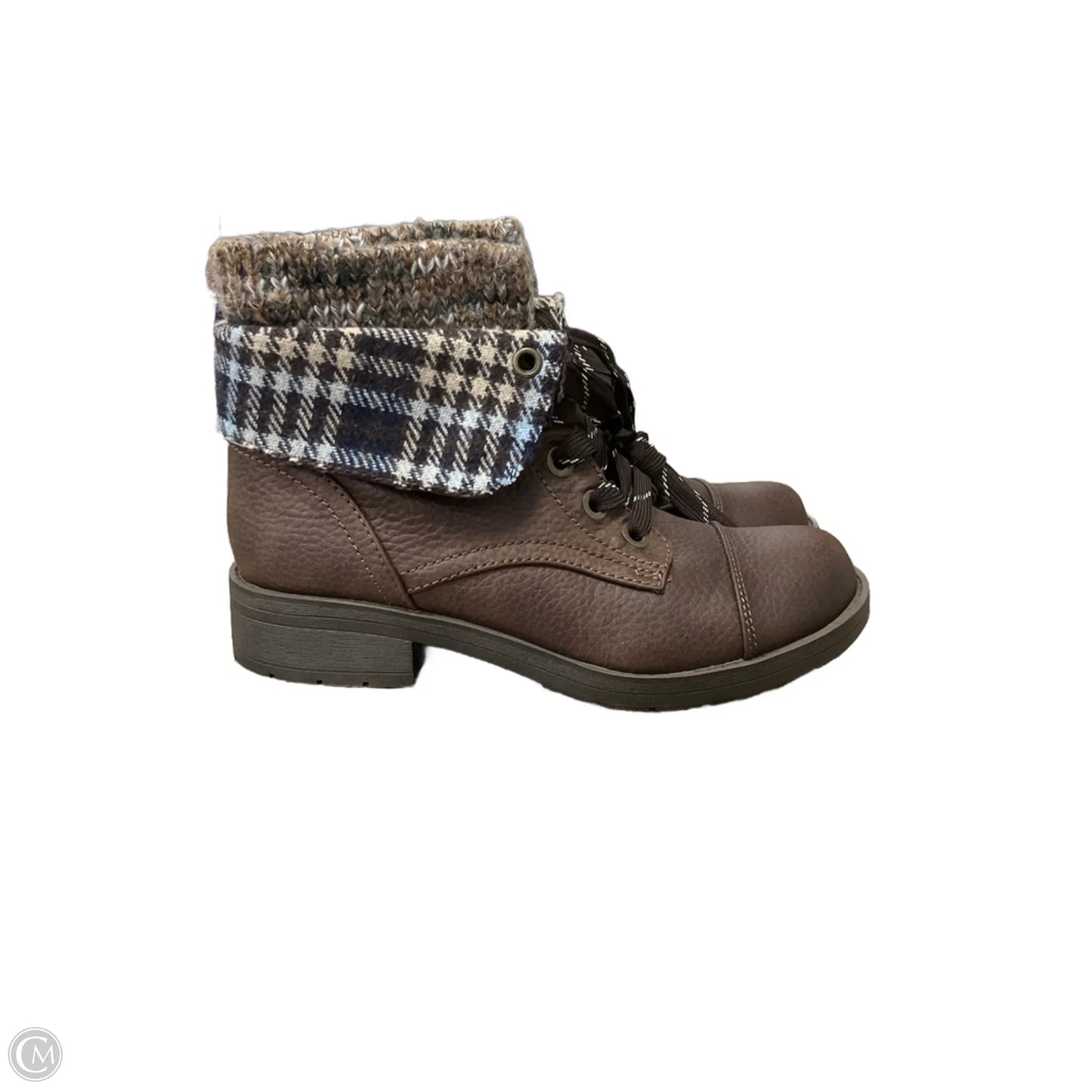 Boots Ankle Flats By Natural Reflections In Brown, Size: 8