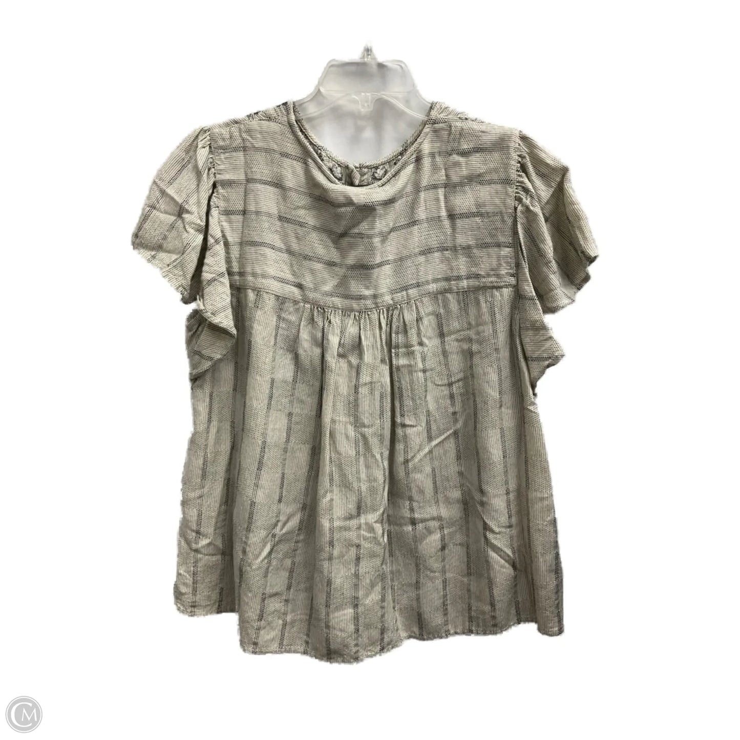 Top Short Sleeve By J. Jill In Beige, Size: L