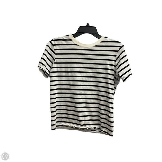 Top Short Sleeve By H&m In Striped Pattern, Size: Xs