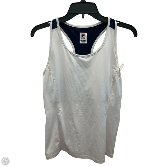 Athletic Tank Top By Fila In White, Size: M